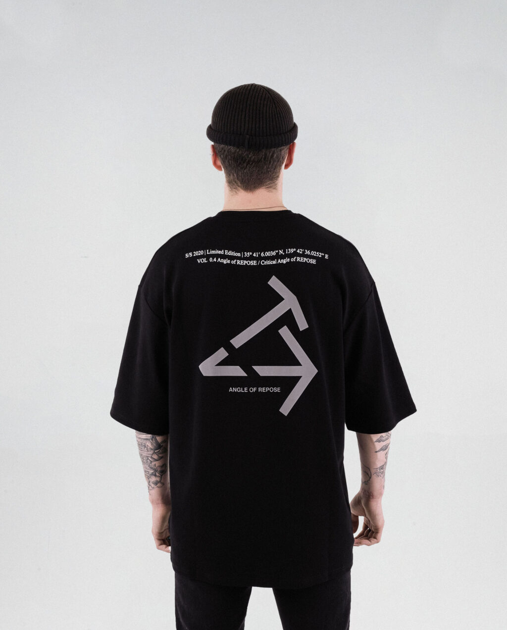 REPOSE Angle Logo Reflective T Shirt