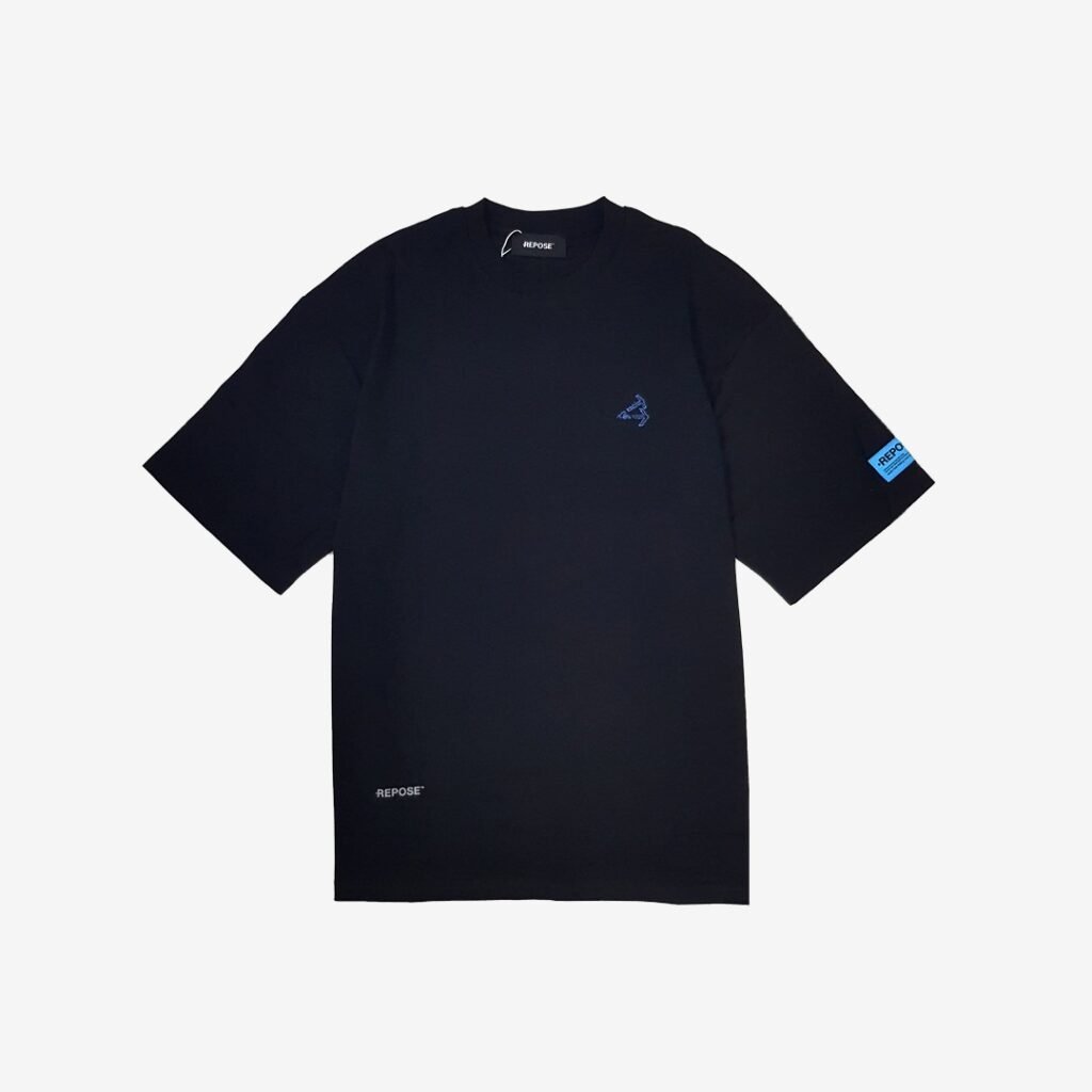REPOSE Blue Flaming Angle T Shirt