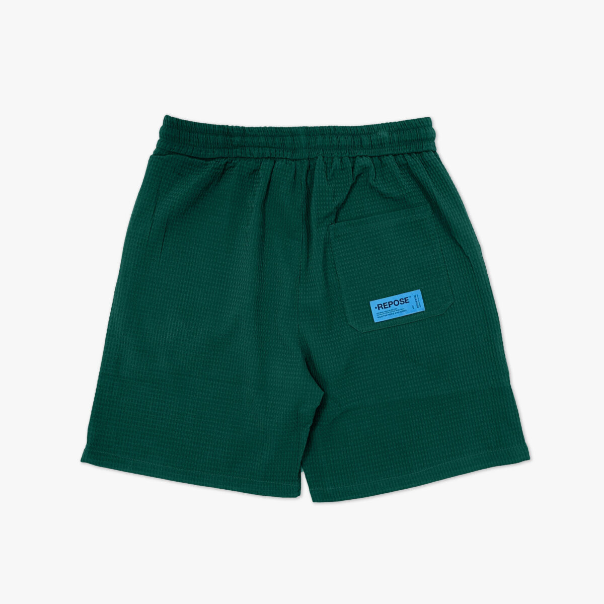 REPOSE Waffle Pine Green Shorts